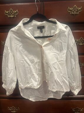 Jessica Simpson White Button-Up Shirt